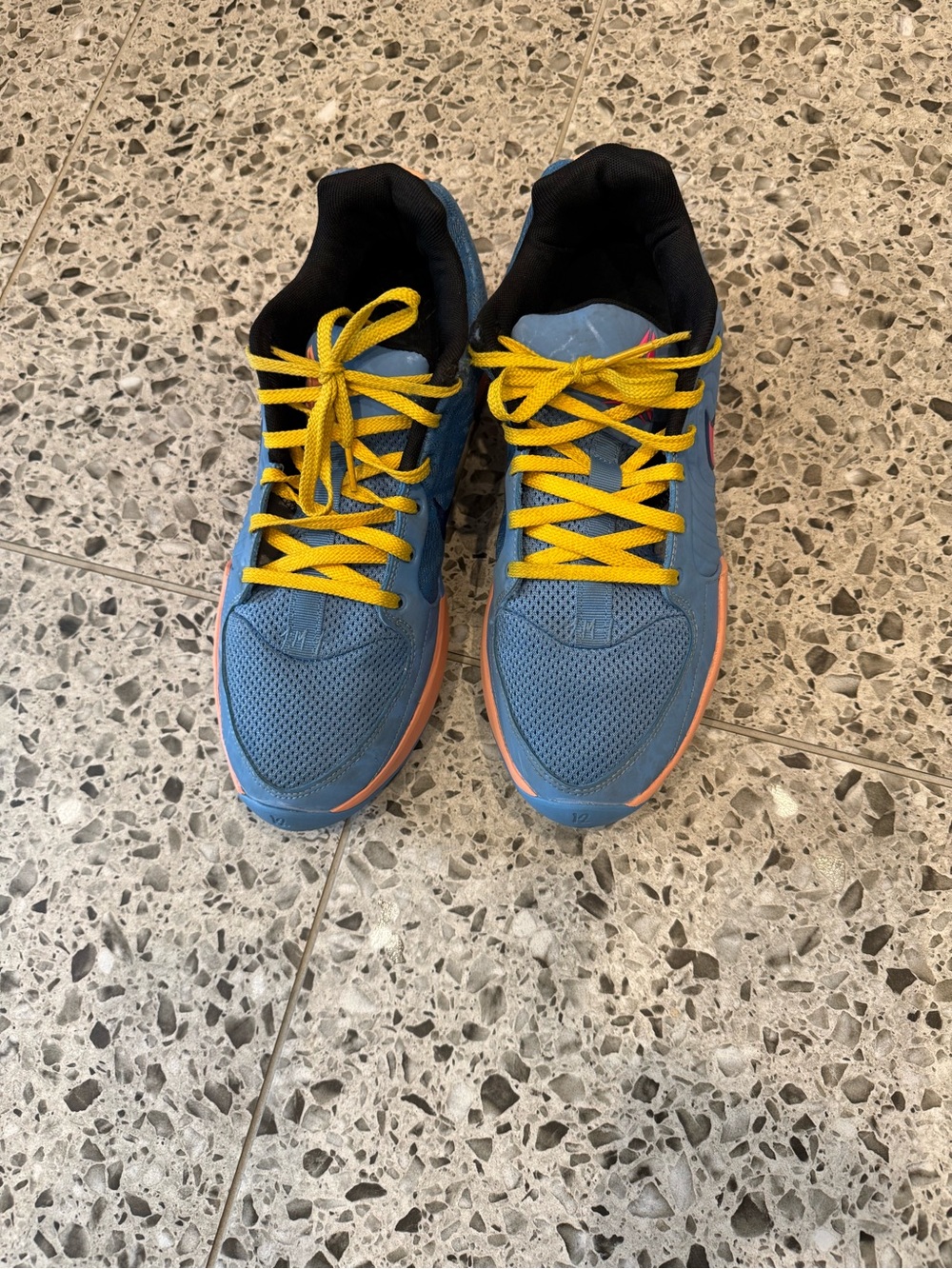 Nike Blue Athletic Sneakers with Yellow Laces
